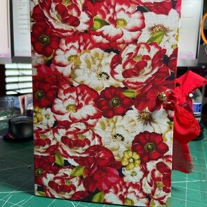 Floral Red and White Journal